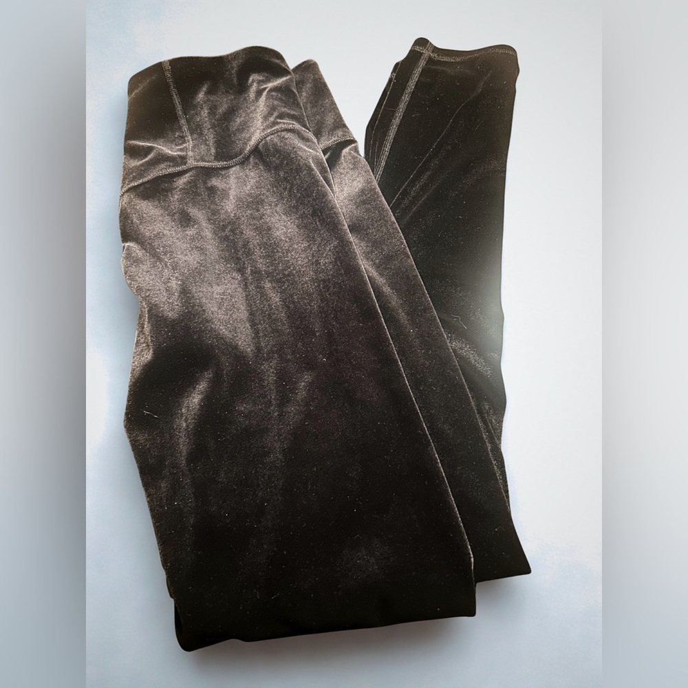 Athleta Elation Velvet Leggings S/P – Black Petite Luxe Velour Tights